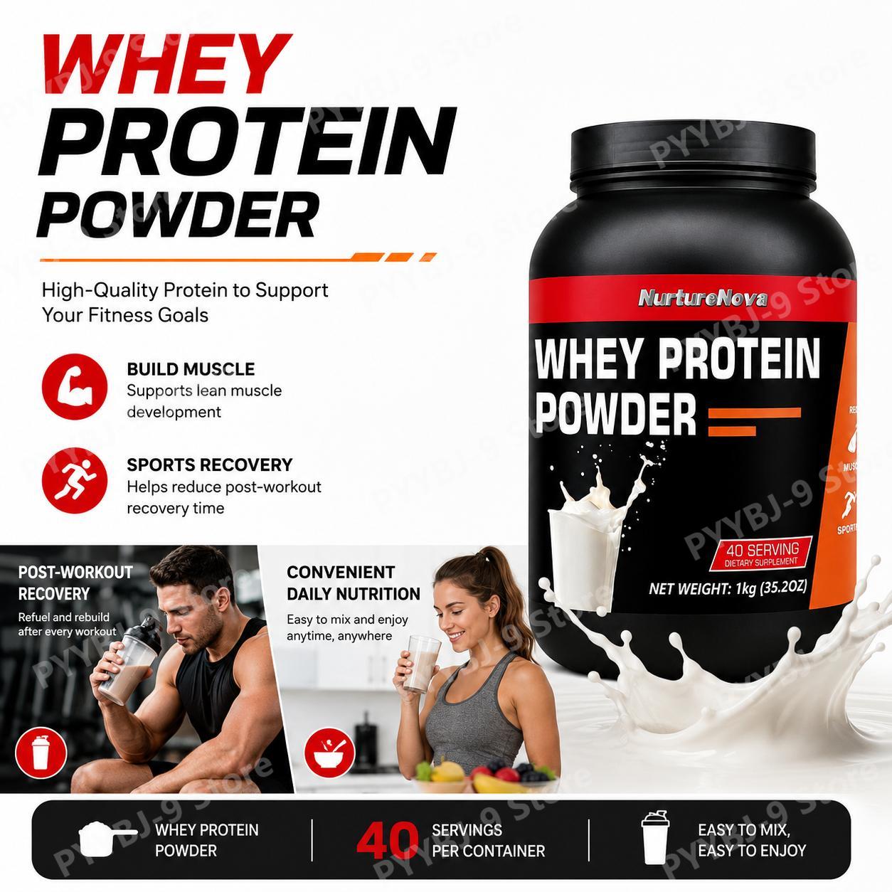 Fitness With Nutrition - NurtureNova Whey Protein Powder Milk Flavor