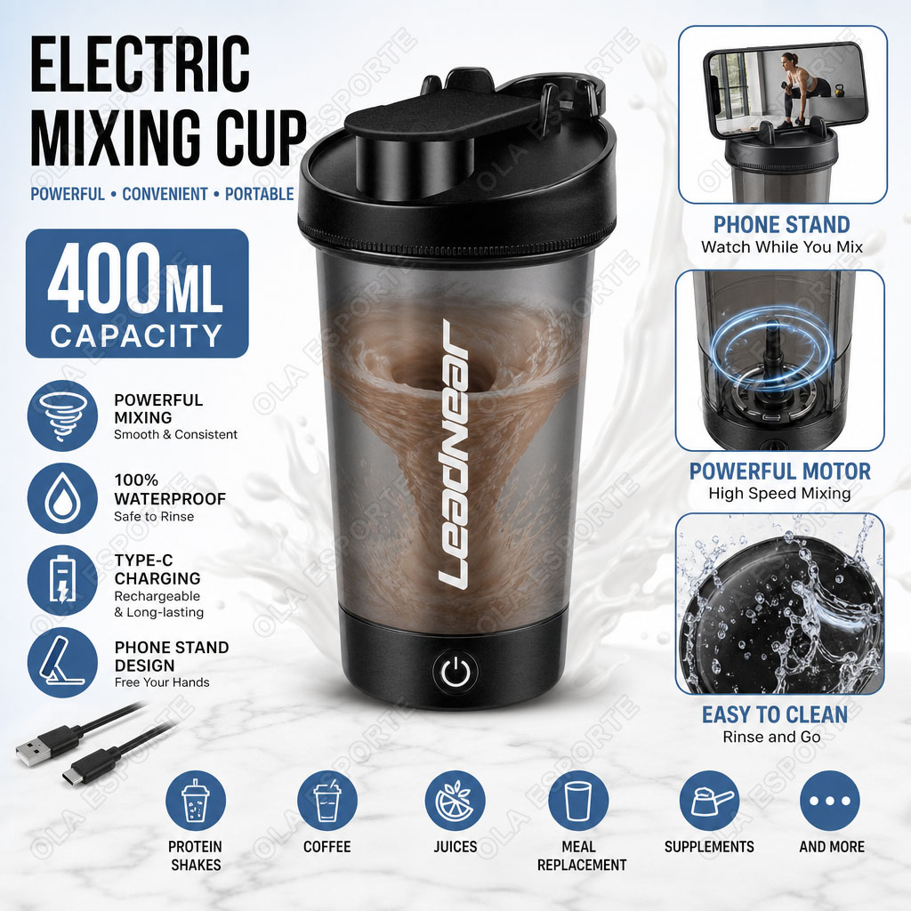 Whey Protein Isolate - With Phone Holder Electric Mixing Cup