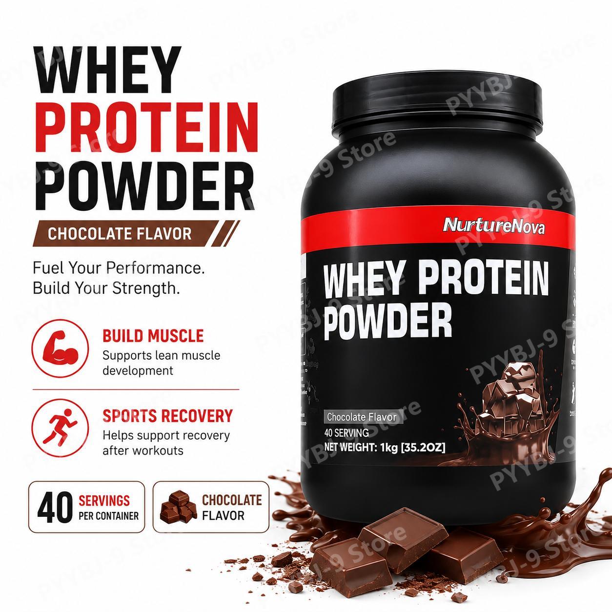 Fitness With Nutrition - NurtureNova Whey Protein Powder Chocolate Flavor