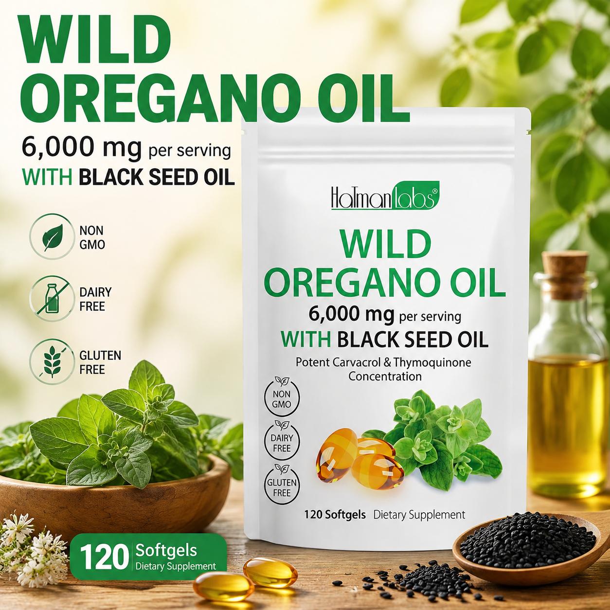 Wild Oregano Oil with Black Se - đánh giá và giá Black Seed Oil Capsule