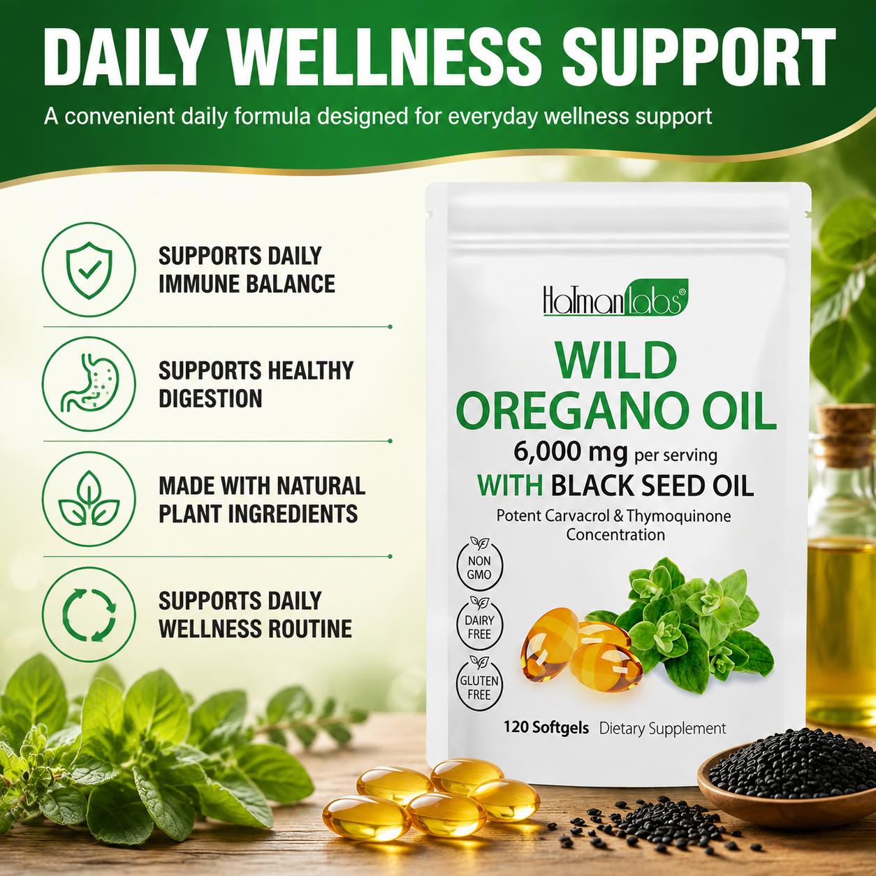 Wild Oregano Oil with Black Se - đánh giá và giá Black Seed Oil Capsule