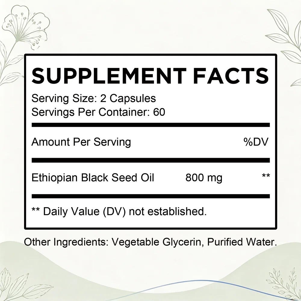 Ethiopian Black Seed Oil Softg - đánh giá và giá Black Seed Oil Capsule