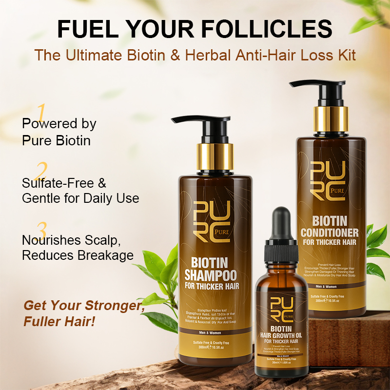 PURC Fast Hair Growth Products - đánh giá và giá Biotin Hair Growth