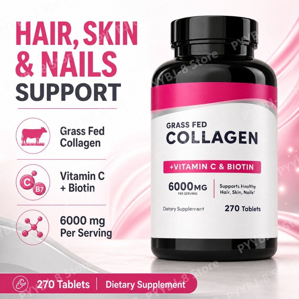 Collagen Tablets 6000mg with V - đánh giá và giá Biotin Hair Growth